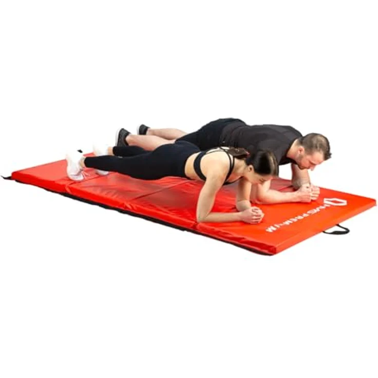 HMS Premium MGS01 Gymnastikmatte, 240 cm klappbar mit 5 cm dicker Polsterung, ideal für Yoga und Sport, rutschfest und wasserbeständig – Bild 4