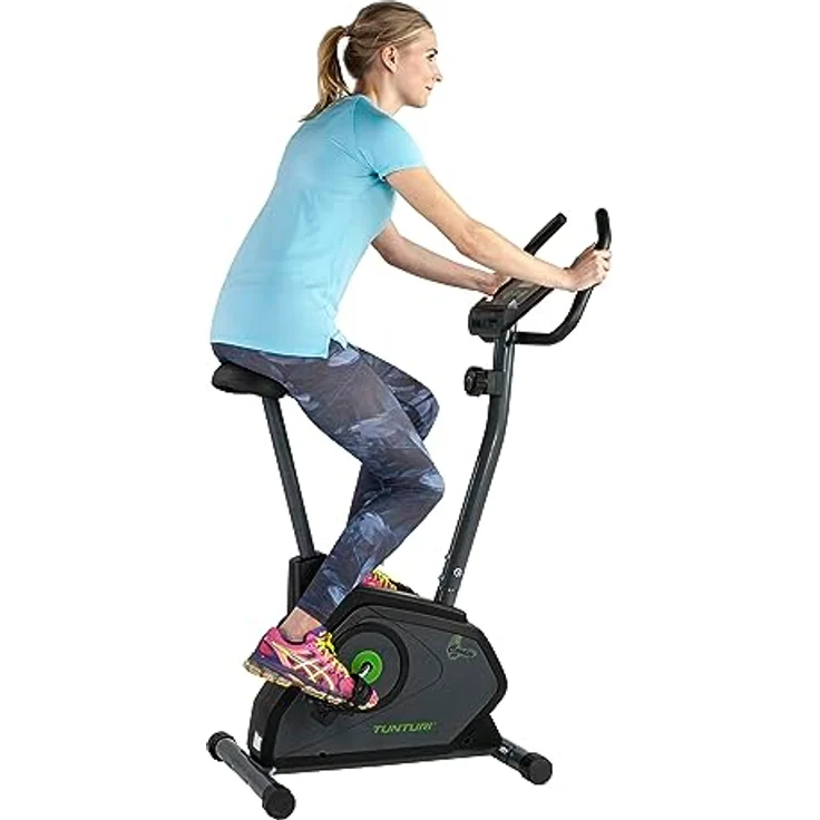 Tunturi Cardio Fit B30 Heimtrainer Fahrrad/Fitnessfahrrad/Hometrainer Fahrrad Trainer mit LCD-Bildschirmanzeige und Tablethalterung - Schwarz – Bild 3