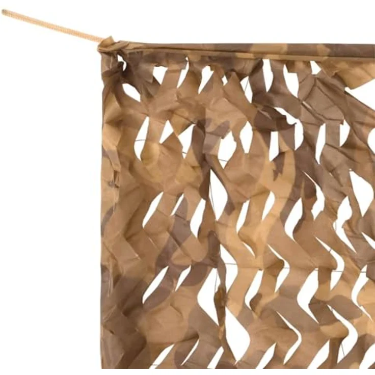 vidaXL Tarnnetz 623x203 cm, leichtes und wasserabweisendes Netz mit Aufbewahrungstasche in Sandfarbe – Bild 3