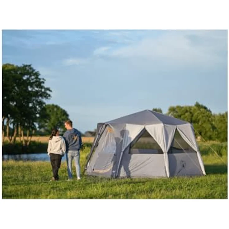 Coleman Octagon 8, Kuppelzelt für 8 Personen, grau, 2000 mm Wassersäule, inklusive Tragetasche – Bild 6