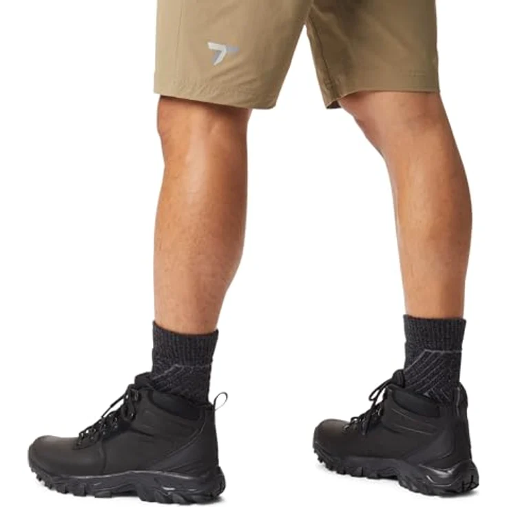 Columbia Newton Ridge Plus II, Herren Wanderschuhe, wasserdichtes Obermaterial aus Leder und Wildleder, rutschfeste Gummisohle, Schwarz, Größe 42 – Bild 6