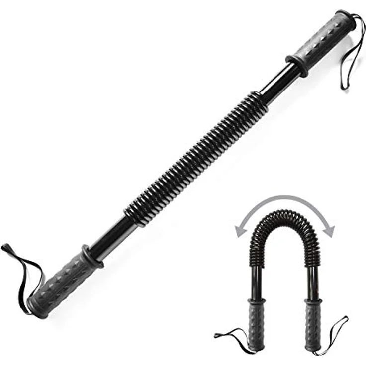 Body & Mind® Profi Königsfeder Biegehantel für Krafttraining Fitness-Training Armtrainer; Biegsame Flexible Feder-Hantel 30 kg für Anfänger und Fortgeschrittene – Bild 5