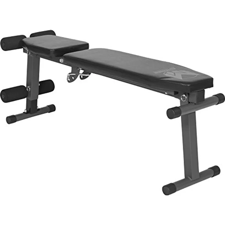 GYRONETICS® Hantelbank - Multifunktion, Rückenlehne 8-Fach und Sitz 3-Fach verstellbar, klappbar, 120 x 33 x 46 cm - Schwarze Schrägbank, Trainingsbank, Negativbank, Flachbank, Sit Up Bank, Fitness – Bild 3