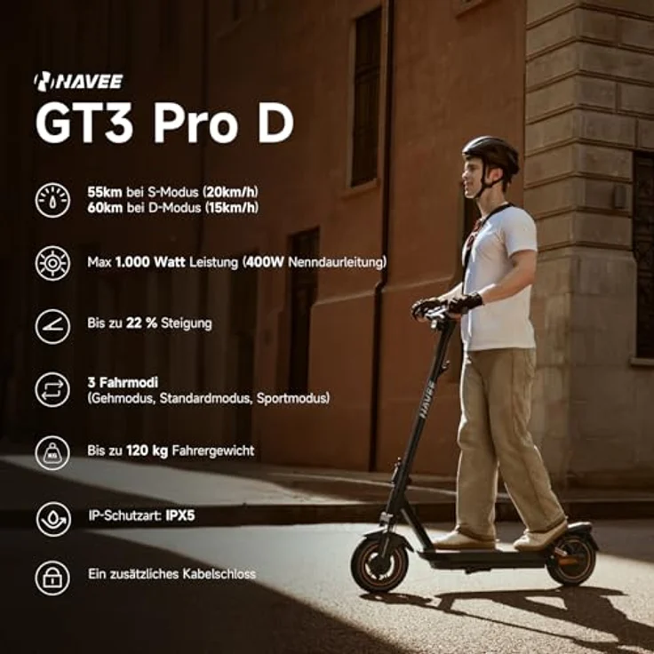 NAVEE GT3 Pro E-Scooter ABE Zertifiziert 60 km Reichweite | Vierfach-Federung – Bild 2