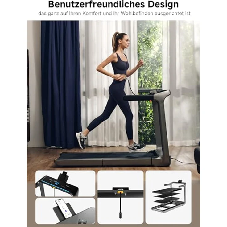 WALKINGPAD WalkingPad X218, Laufband mit LED-Display und NFC-Konnektivität, schwarz – Bild 6