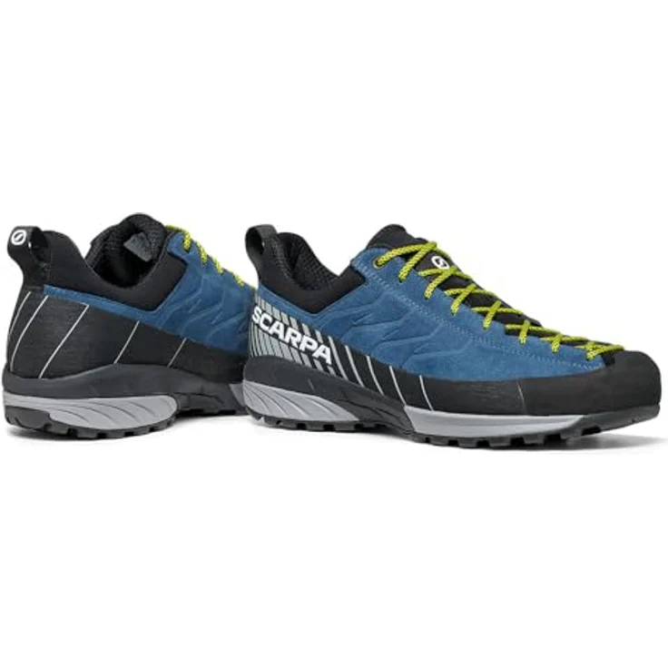 Scarpa Mescalito, leichter Approachschuh mit Wasserabweisendem Veloursleder und Vibram Megagrip Sohle, Ocean/Gray, Größe 44,5 – Bild 5