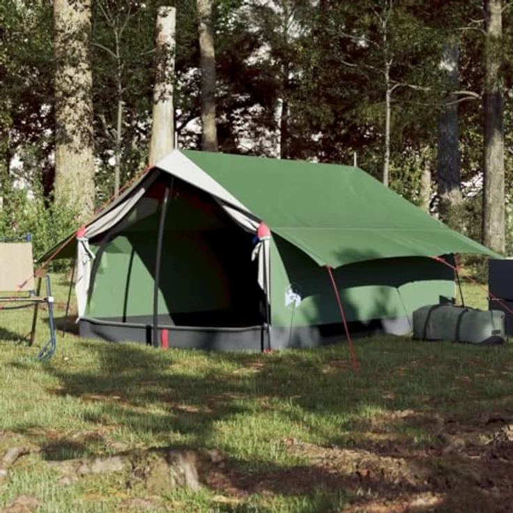 vidaXL Campingzelt, Trekkingzelt für 2 Personen Wasserdicht, Zelt mit Insektenschutz, Leicht Tragbar, Grün – Bild 4