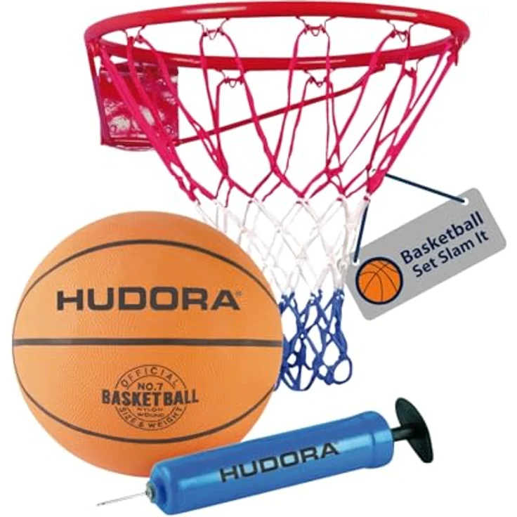 HUDORA 71710 - Basketball-Set Slam It, Korb + Ball + Pumpe – Bild 2