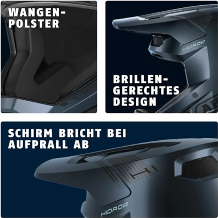 Abus HiDrop, MTB Velohelm (55 - 56 cm) mit schlagfester ABS-Außenschale und guter Belüftung – Bild 5