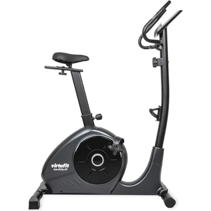 VirtuFit Ergometer Heimtrainer Fahrrad Low Entry Bike 1.0 - Klappbar, 150 kg Belastbar, für Senioren und Zuhause, in Schwarz – Bild 2