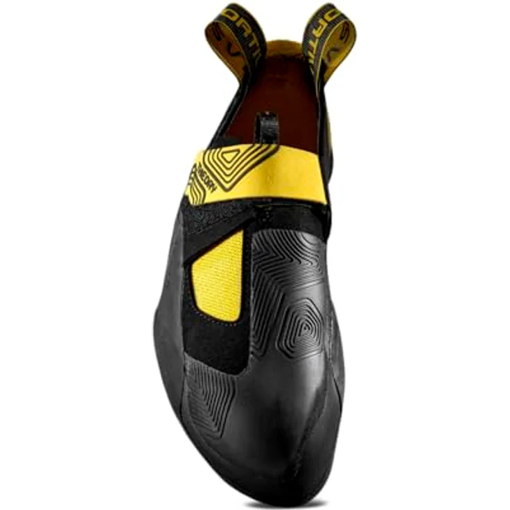LA SPORTIVA Theory Kletterschuhe, Vibram XS-Grip2 Sohle, Mikrofaser/Velourleder, Gelb/Schwarz, Größe 45,5 – Bild 3