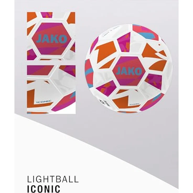 Jako Fussball Lightball Iconic 2373, Trainingsball mit Hybrid Technologie und 32-Panel-Konstruktion, 100% Polyurethan – Bild 3