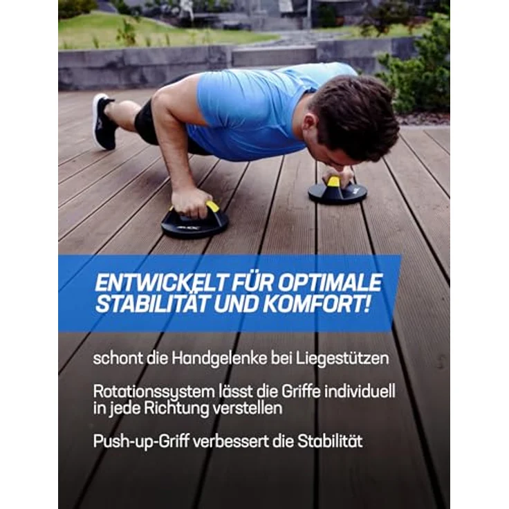 JELEX Pump Machine Push Up Liegestützgriffe schwarz-rot, stärkt Muskulatur im ganzen Oberkörper – Bild 4