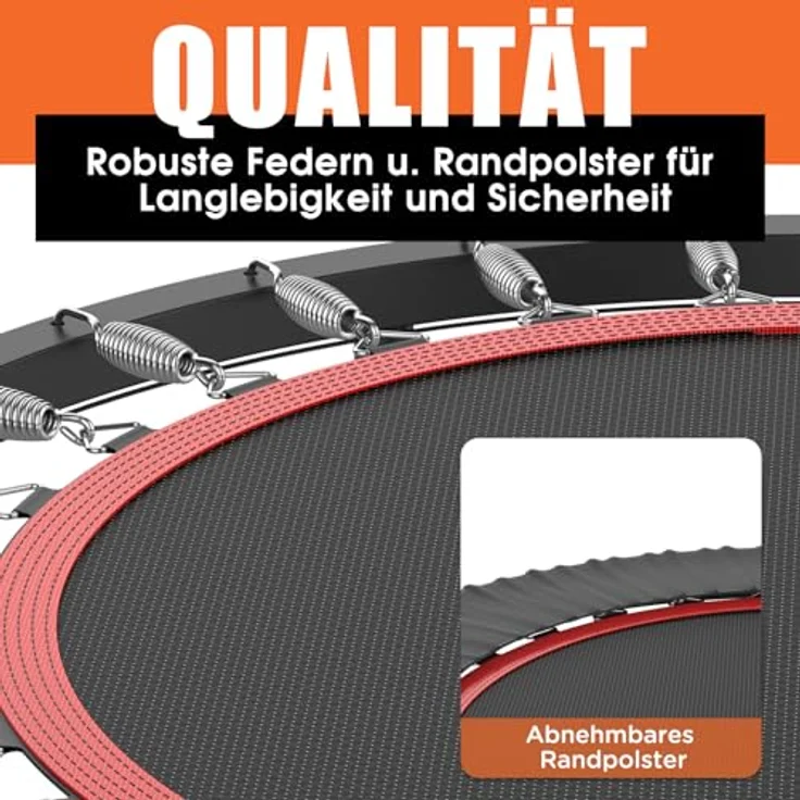 DH FitLife Fitness Indoor Trampolin klappbar ohne Installation | Ø102cm 40 Zoll Mini Trampoline | Tragfähigkeit 150 KG | 4 verstellbare Handgriffstufen | Stabiler und leiser für Kinder u. Erwachsene – Bild 3