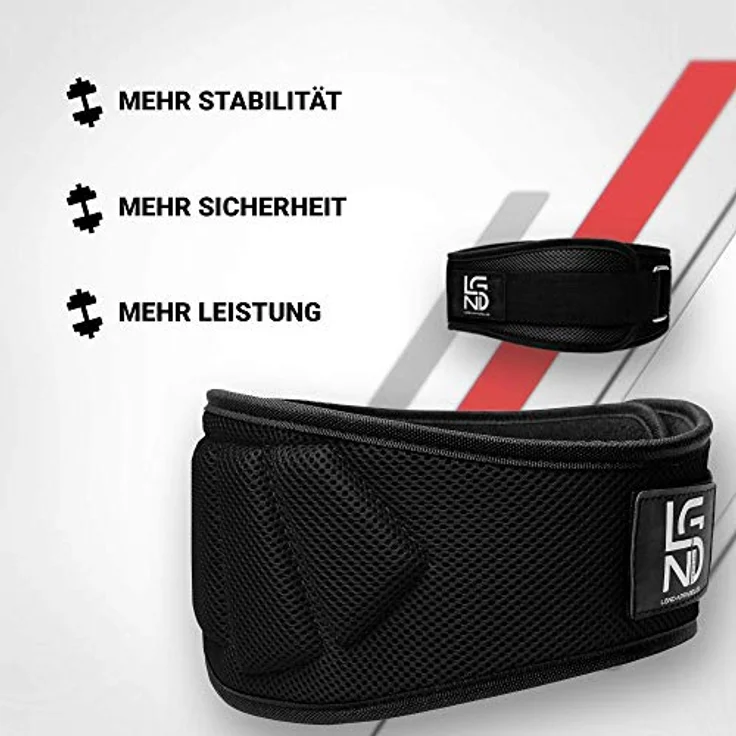 Legend Gewichthebergürtel Fitness-Gürtel für Bodybuilding, Krafttraining, Gewichtheben und Crossfit Training - Trainingsgürtel für Damen und Herren (Schwarz, XS) – Bild 5