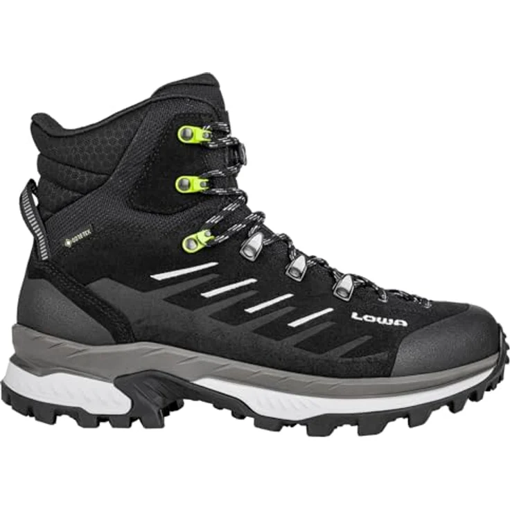 LOWA RANDIR GTX MID, wasserdichte Wanderschuhe für mittelbreite Füße, schwarz/grau, Größe 44 – Bild 1