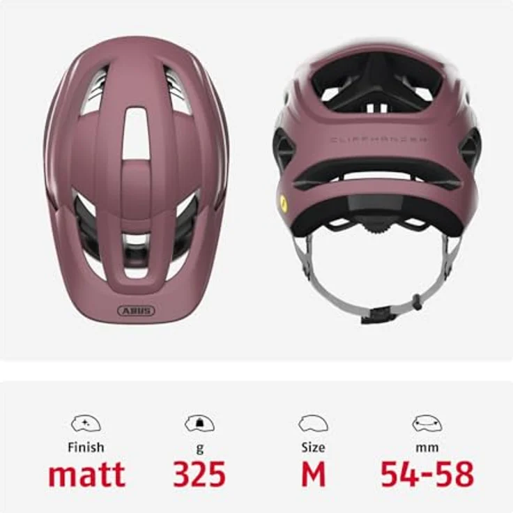 ABUS MTB-Helm Cliffhanger MIPS, Fahrradhelm mit MIPS Aufprallschutz, großen Lüftungsöffnungen, leichtem Design (350 g) für Damen und Herren, Rot, Größe M – Bild 3