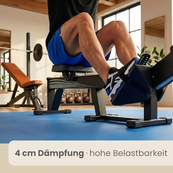 EYEPOWER Extra dick 4cm Fitnessmatte, 90x90 cm Puzzlematte, schalldämmend und rutschfest, wendbar in 2 Farben, ideal für Hantelbank und Homegym – Bild 3