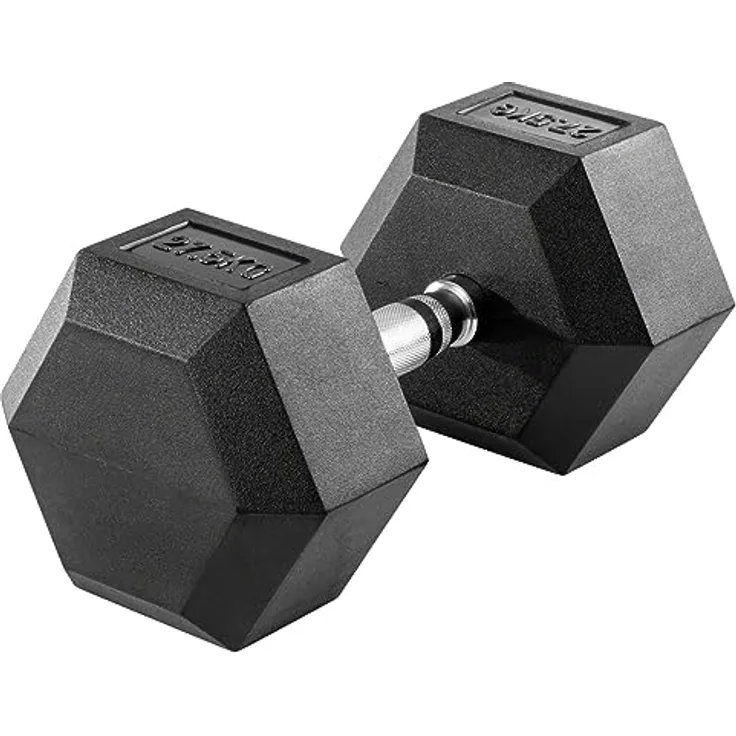 Sport-Tec Hex Kompakthantel aus Gummi, 27,5 kg, Hexagon-Hantel