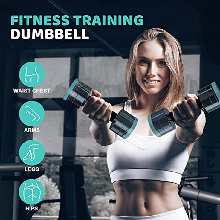 Dripex Hanteln Set Einstellbare Hanteln 2x5kg, Kurzhanteln aus Stahl enthalten. 2,5kg 5kg 7,5kg 10kg 15kg 25kg 30kg 50kg Fitness Hanteln 10 KG mit Schaumstoff Griff für Zuhause – Bild 4