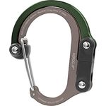 HEROCLIP Karabiner Medium, drehbarer Doppelkarabiner mit 360° Drehgelenk, leicht und robust für Kinderwagen, Handtasche & Rucksack - ideal für Camping, Angeln und Wandern, hält bis zu 27 kg