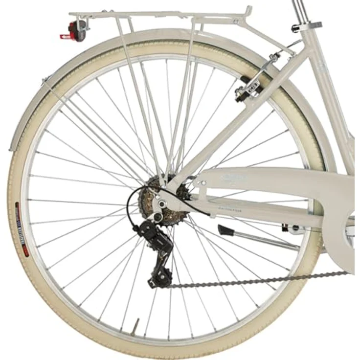 ALPINA Bike Bonneville Damen Stadtfahrrad Kamelgrau 46 cm, 6 Gang Shimano TY21, empfohlen für 1,73 - 1,90 m Körpergröße – Bild 4