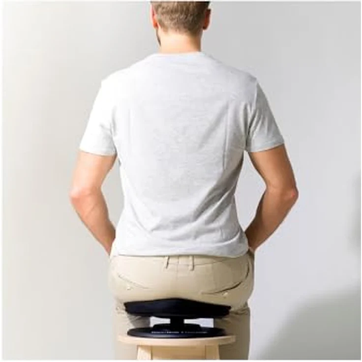 Swedish Posture Balancetrainer Swedish Posture Balance Core Trainingssitz für Rumpfmuskulatur, Beckenmuskulatur, bewegliche Oberfläche, Grau – Bild 5