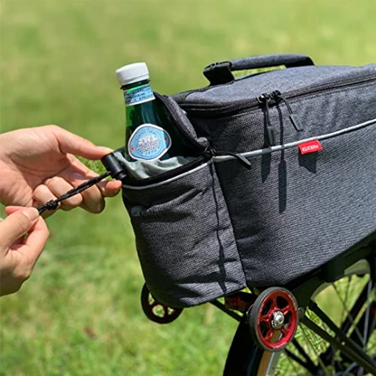 Rixen & Kaul Velotasche Rackpack, 8 l Gepäckträgertasche mit Flaschenfach, verstellbarer Breite, Diebstahlschutz und Regenhaube – Bild 5