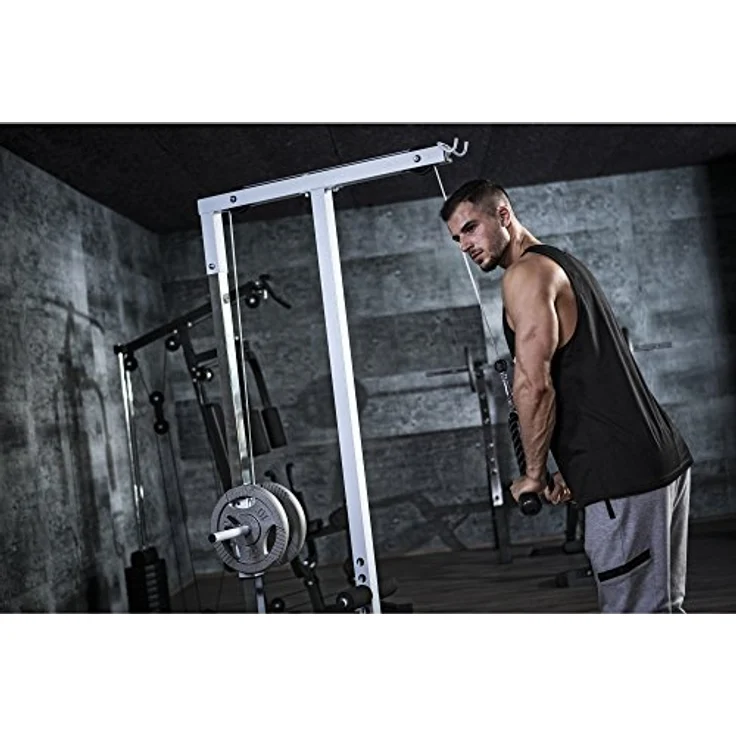 GORILLA SPORTS® Trizepsseil - 68cm / 85cm / 100cm, mit Drehgelenk, bis 150 kg Belastbar, Schwarz - Trizeps Seil, Kabelzuggriff, Tau Nylon, Kabelzug, Seilzug, Pull Down, Bizeps Seil, Kraftstation – Bild 4