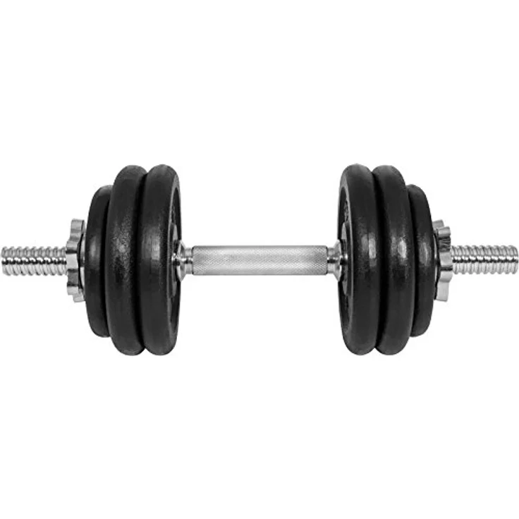 GYRONETICS® Kurzhanteln 30 kg - 2er Set, Hantelscheiben aus Gusseisen, 25 mm, 4 x 1,25kg, 8 x 2,5kg Gewichte, gerändelt - Schwarz – Bild 4