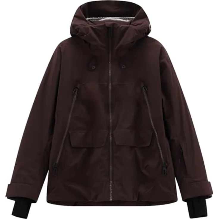 CMP WOMAN JACKET FIX HOOD, Damen Skijacke mit Kapuze, belüfteten Reißverschlüssen und Schneefang, wine, Größe L – Bild 1