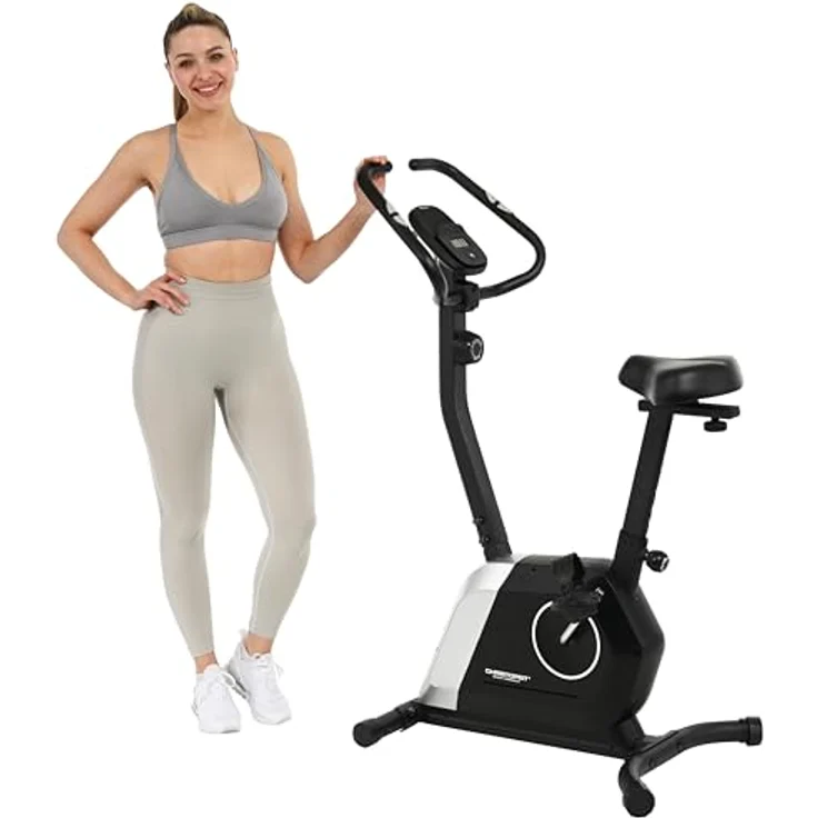 Christopeit Heimtrainer „Active“, leises Fitnessbike mit Magnetbremse, 14 Widerstandsstufen, LCD-Display, Pulsmessung, Tablet-Halterung – idealer Ergometer für das Heimtraining – Bild 3