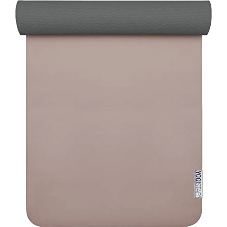 Yogistar Yogimat Pro Yogamatte, Naturkautschuk, rutschfest, stoßdämpfend, pflegeleicht, hohe Qualität, Zweifarbenoptik – Bild 2