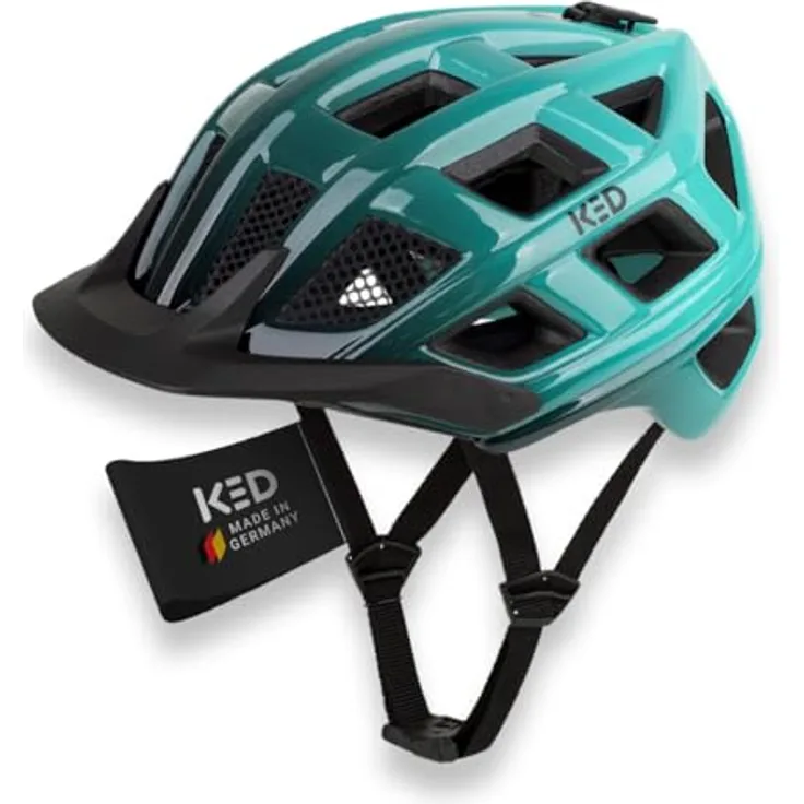 KED CROM, leichter Fahrradhelm mit K-FIT Anpassungssystem, türkis M 52-58 cm, mint black glossy
