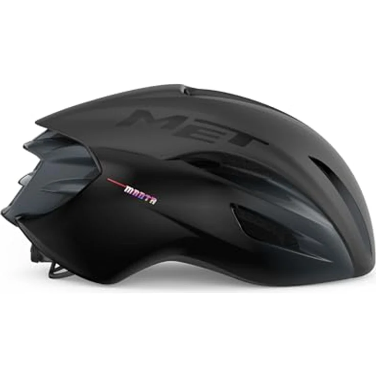 MET Manta MIPS, Aero-Rennradhelm in Schwarz/Matt Glossy, 56-58 cm, leicht und aerodynamisch mit optimaler Belüftung – Bild 3