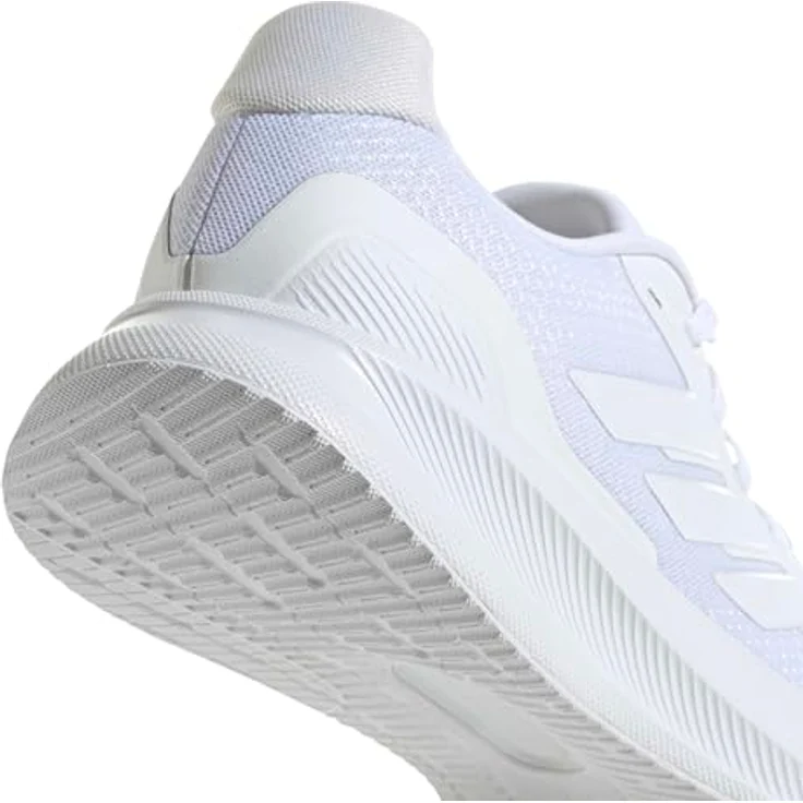 adidas Run Falcon 5, Herren Laufschuhe mit Cloudfoam-Zwischensohle, atmungsaktivem Mesh-Obermaterial, Weiss, Größe 44 2/3 – Bild 5