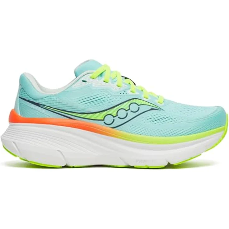Saucony GUIDE 19 Damen Laufschuhe, Allround-Stabilität, mittelstarke Dämpfung, SPLASH/CITRON, Größe 38 – Bild 2