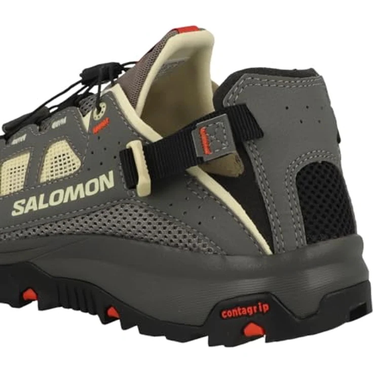 Salomon Techamphibian 5, Herren Wanderschuhe mit atmungsaktivem Mesh, Quicklace-Schnürsystem, Grau, Größe 46 – Bild 6