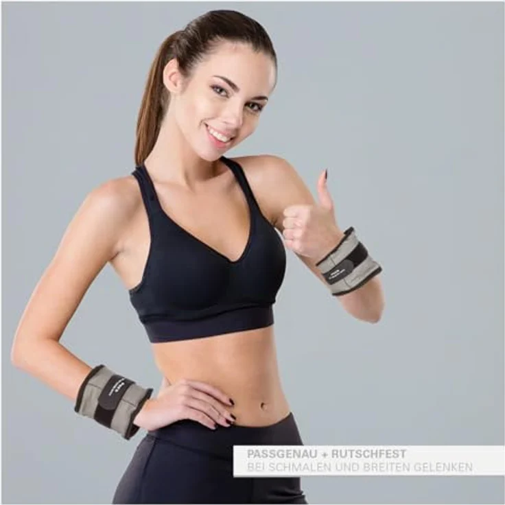 Sport-Tec Gewichtsmanschetten 0,5 kg, Paar mit Klettverschluss, strapazierfähiges Nylon für Arm- und Beingewichte – Bild 2