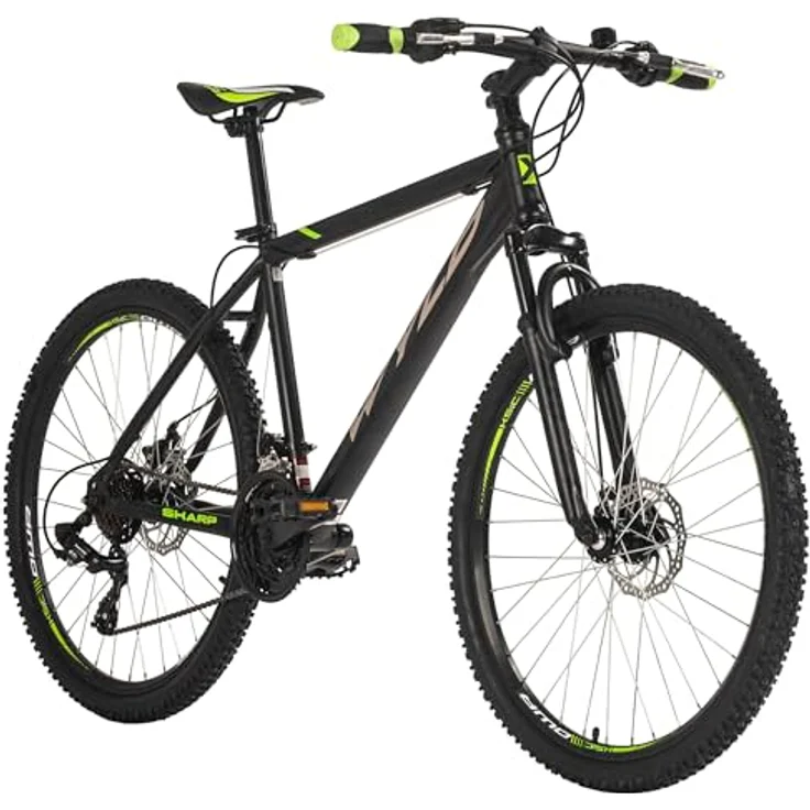 WYLD Sharp 3.0 Hardtail Mountainbike 26'', Schwarz, 21-Gang-Shimano, Federgabel, mechanische Scheibenbremsen, Rahmenhöhe 46/51 cm – Bild 1