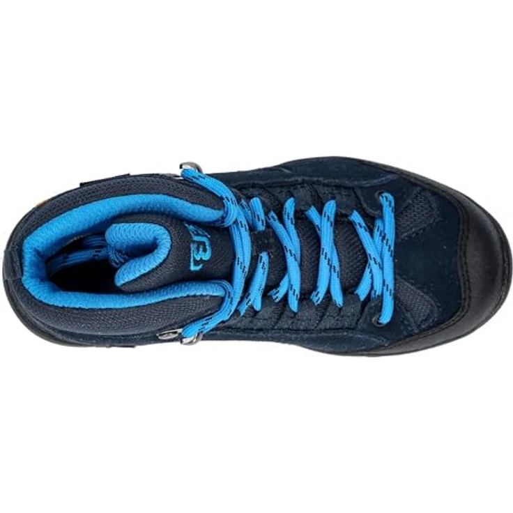 Brütting Mount Bona High Kids, Wanderschuhe für Jungen, blau, wasserdichte Comfortex-Klimamembrane, rutschfeste Vibram-Laufsohle, Größe 28 – Bild 5