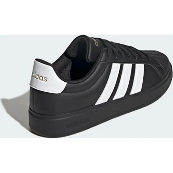 adidas Herren Streettalk Shoes, Synthetik-Obermaterial, regulär geschnitten, Core Black/FTWR White/Matte Gold, 38 2/3 EU – Bild 6