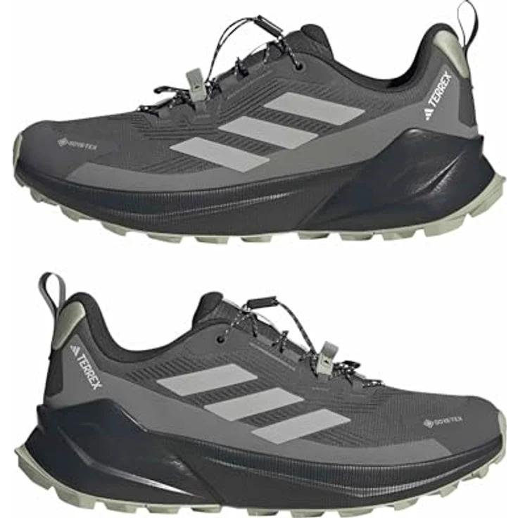 adidas TERREX Hikingschuh, Größe 46.5 EU, Speed Lacing, Grey Six / Grey Two / Halo Green – Bild 6