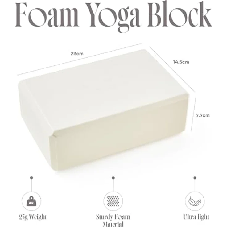 Myga Yoga Block, rutschfester Schaumstoffblock für Yoga und Pilates, leicht und tragbar, 23 cm x 14,5 cm x 7,7 cm, ideal für Anfänger und Fortgeschrittene – Bild 4