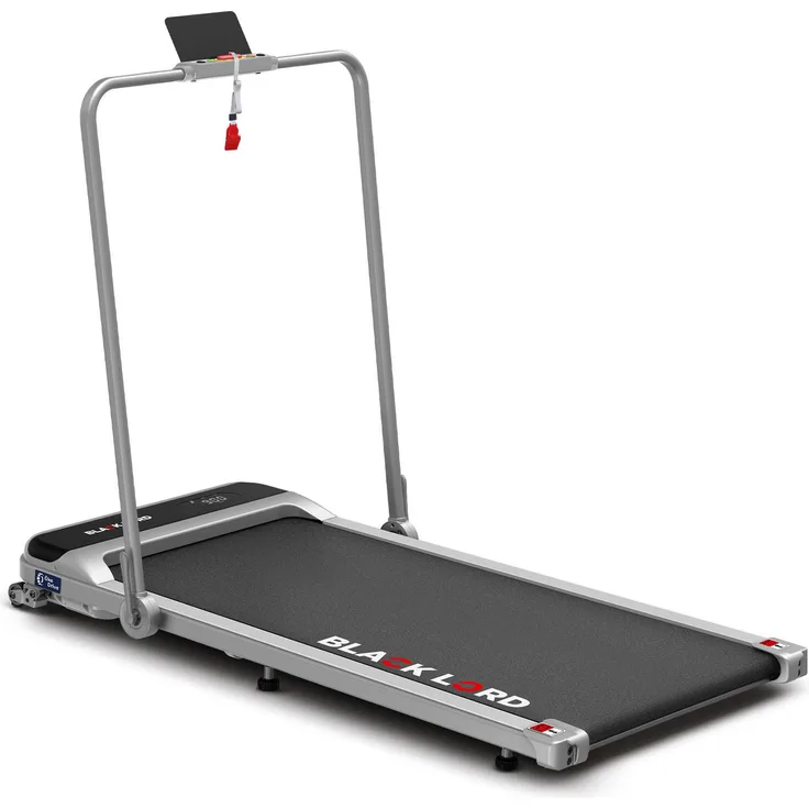 BLACK LORD MS2 Faltbares Walking Pad Laufband, 2 in 1 Elektrogerät mit Neigungsfunktion, 3,2 PS, Silber
