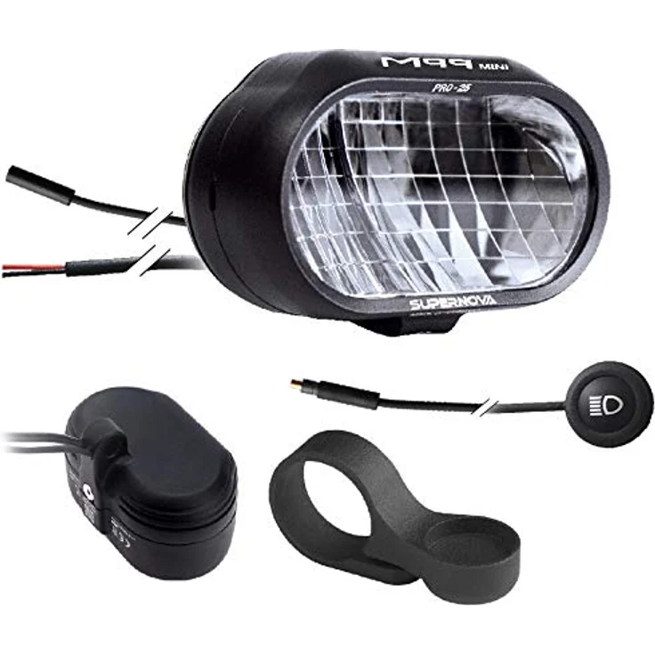 SUPER NOVA M99 Mini Pro 25 E-Bike Frontlicht, 1150 Lumen, schwarz, mit M99 Matrix Reflektor und magnetischem Fernlichttaster – Bild 3