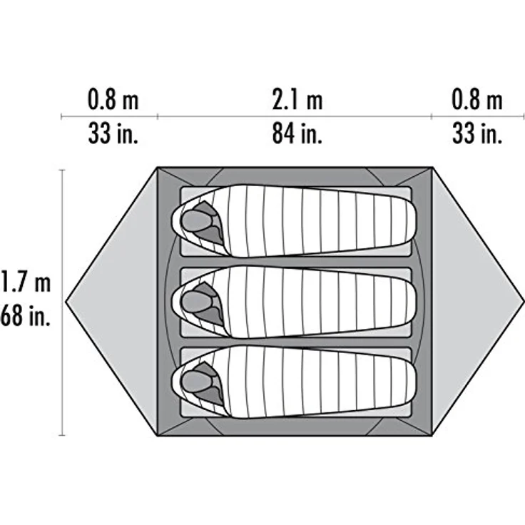 MSR Mutha Hubba NX, Kuppelzelt für 3 Personen, 2.07 kg, verbesserte Belüftung und Wohnlichkeit, freistehend – Bild 4