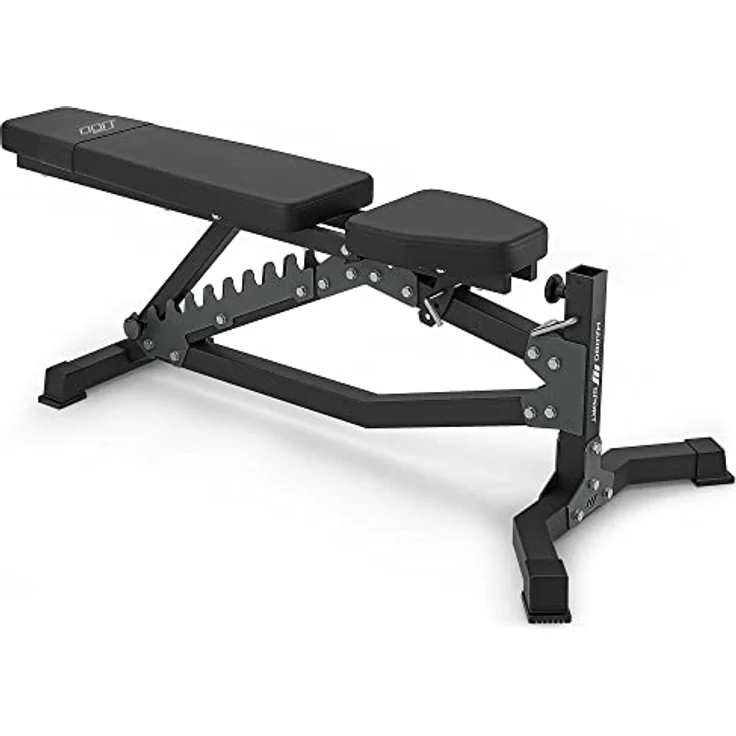 Marbo Sport Doppelseitig verstellbare Trainingsbank MS-L102 2.0 | Made in EU, Trainingsbank mit erweitertem Verstellbereich, verstärkter Polsterung und Gummifüßen, schwarz – Bild 2