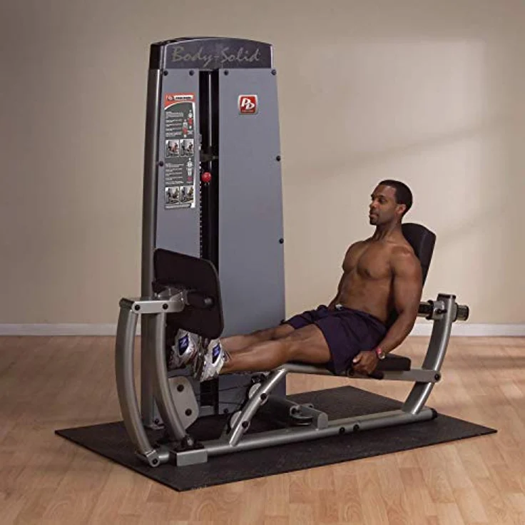 Body-Solid Beinpresse und Wadenmaschine "Pro Dual" 95 kg, Fitnessgerät für Beine, Silber/Schwarz – Bild 3