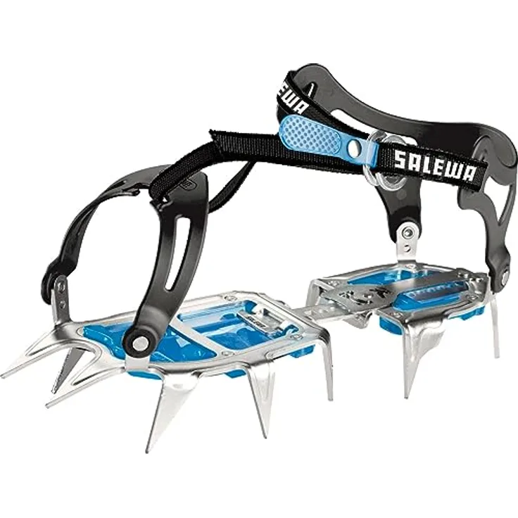 Salewa Alpinist Walk Steigeisen, 12-zackiges Universal Stahlsteigeisen mit Anstistollplatte, Größen für Bergschuhe 35-48 und Skischuhe 253-338mm